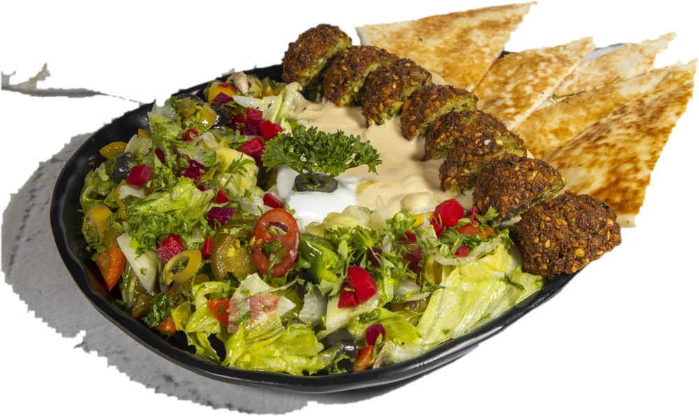 Creamy Hummus, Falafel & Meze Platters